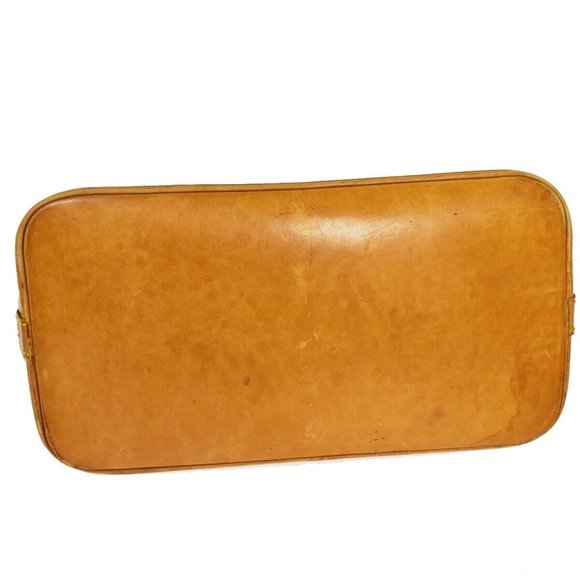 Authentic LOUIS VUITTON LV Logo Alma Hand Bag Monogram Leather Brown France - Picture 6 of 16